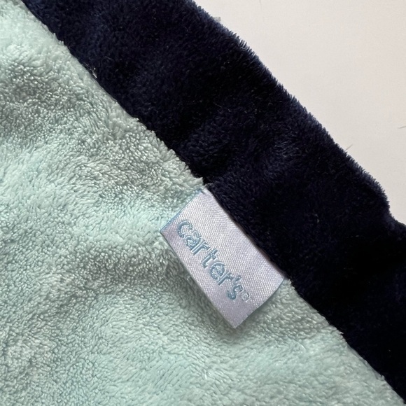 Carter's Mommy's Little Monsters Baby Security Blanket Blue Orange Green 30”x38” - Picture 3 of 5